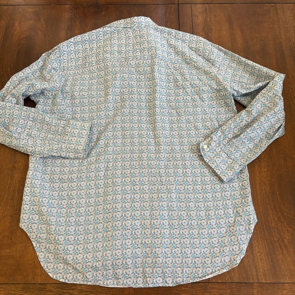 Frank & Eileen ‘Frank’ LS Blue Floral Print Cotton Button Blouse Womens XL - Picture 2 of 12